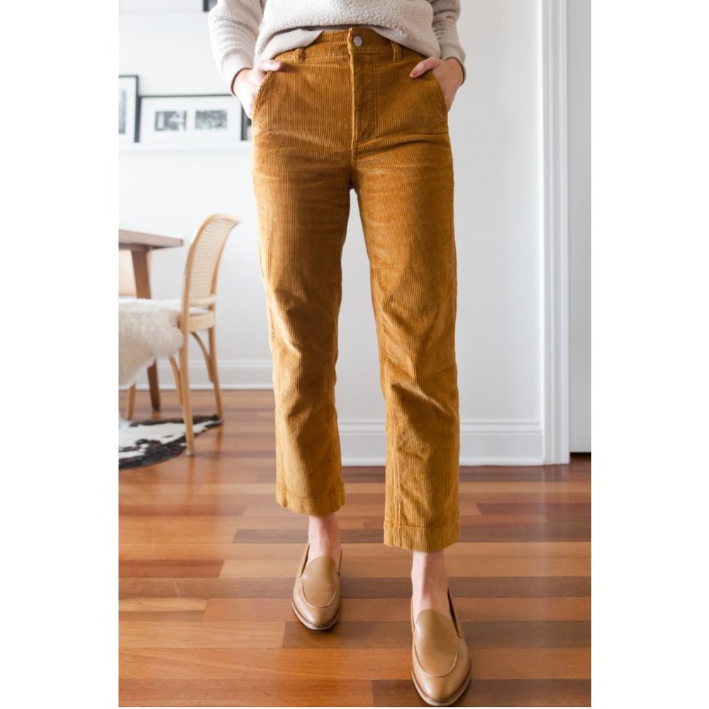 Everlane Corduroy Straight Leg Crop Pants